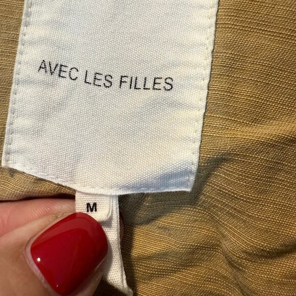 Avec Les Filles Zip Up Cinched Waist Utility Army Surplus Coat Jacket M - Picture 6 of 12